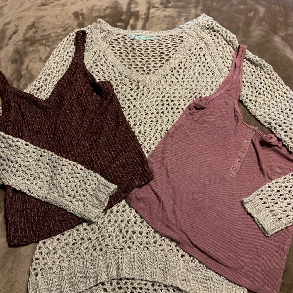 Set of 3 tops. Two American Eagle tanks.